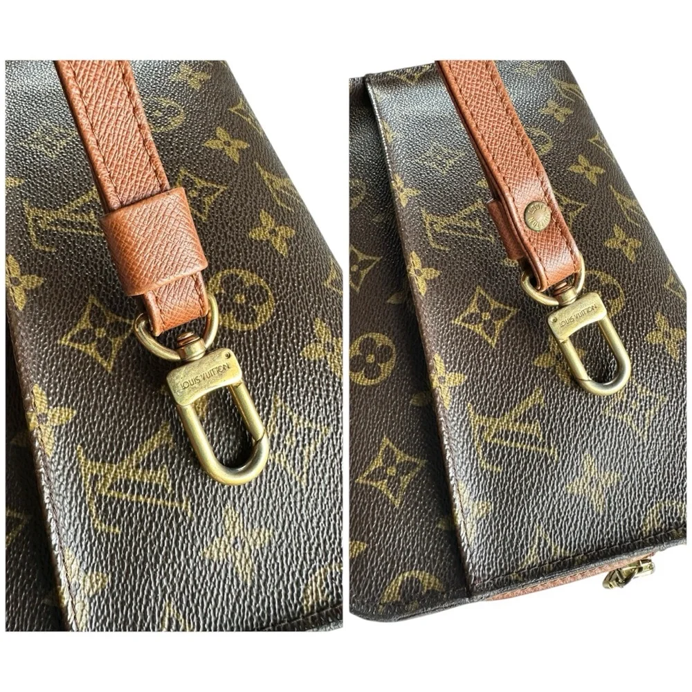 Stunning Brown and Gold Monogram Pouch